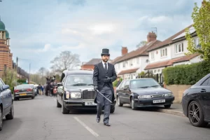 Rolls Royce funeral care hearse in Leeds